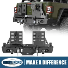 Hooke Road Rear Bumper w/Swing Arms & Tire Carrier Fits Jeep Gladiator JT 20-25