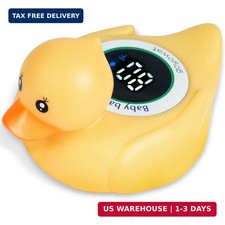Baby Bath Thermometer Duck Toy - Floating Digital Water Temperature Monitor with