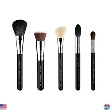 5-Piece Professional Makeup Brush Set for Foundation, Blush, Contour & Highlight