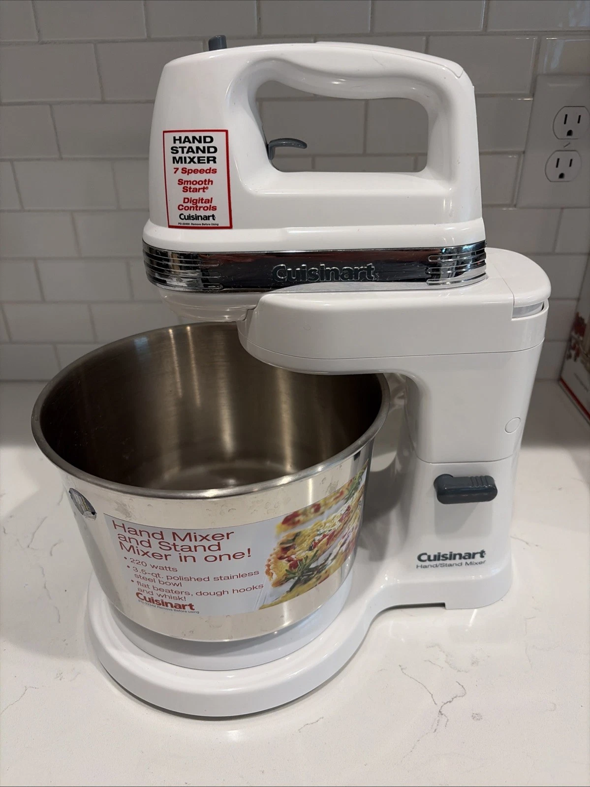 Cuisinart HSM-70 Power Advantage 7-Speed Hand Stand Mixer 3.5 Qt Bowl White
Opens in a new window or