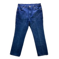 Vintage Wrangler Jeans Mens 36x30 Blue Slim Fit Cowboy Cut Western Cotton Denim
