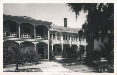 Hotel White House Entrance Gainesville Florida FL RPPC Photo Postcard COPY