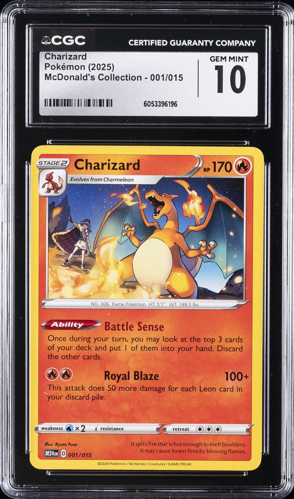 2025 POKÉMON '24 MCDONALD'S COLLECTION #001/015 CHARIZARD CGC 10 GEM MINT