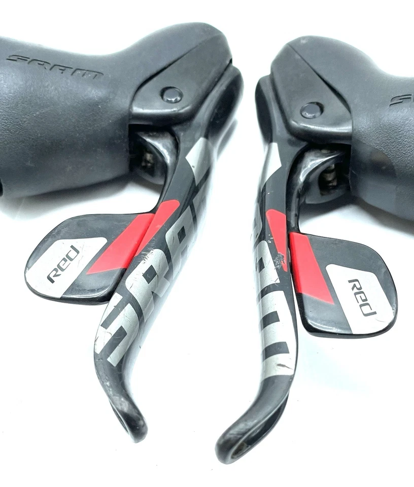 Palancas de cambio/freno de doble grifo SRAM rojas 2x10 velocidades 2ª generación Foto 3 de 4