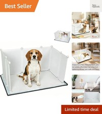 Customizable Dog Pee Pad Holder Tray with Splash Guard - Perfect for Training