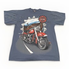 Vtg Harley Davidson T-Shirt Single Stitch 1995 Made in USA Size Large Excellent
