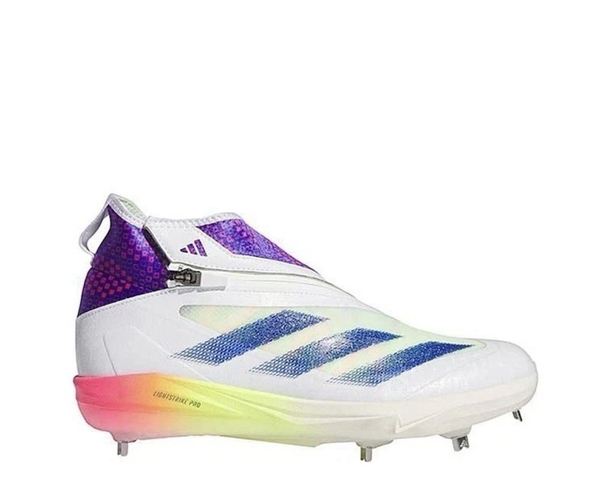 Adidas Adizero Impact+ Warp Speed White Metal Baseball Cleats
