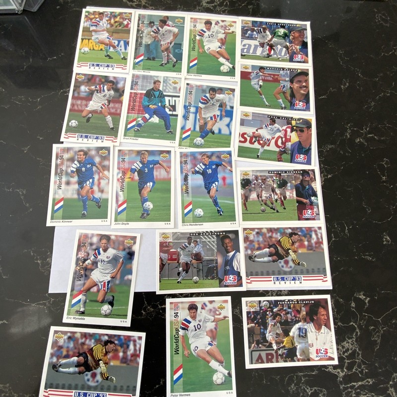 World Cup Cards Upper Deck USA 94 & U.S. Cup '93 Review USA Soccer Card Lot 21