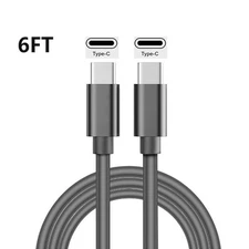 USB-C to USB-C Fast Charging Cable Type C Quick Charging Cord Data 2M 6FT