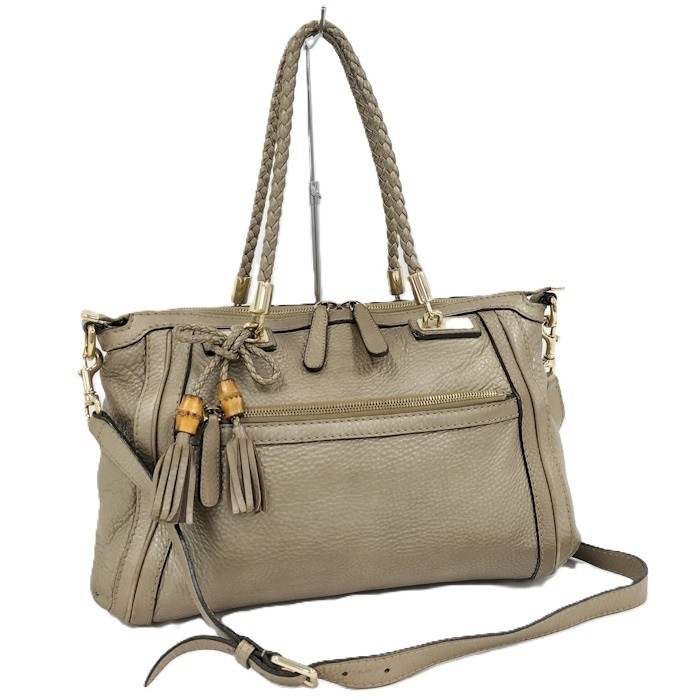 GUCCI Leather Gold Series 2-Way Bag 282300 805511