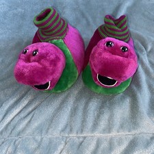 Lyons Barney The Dinosaur Slippers House Shoes XL 11-12 Free Shipping