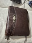 New ListingBrighton Black Leather Planner Organizer Agenda Binder 3 Ring 10 X 7.5 X 2”
