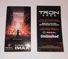1x Tron Ares Movie (2025) IMAX Regal Collectibles Ticket 