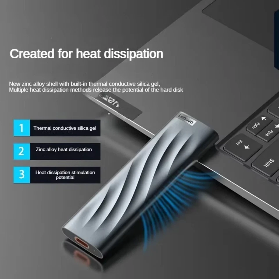 Original Lenovo PS9 1TB Capacity SSHD / USB 3.2 + USB-C 2 Ports Shock Resistant - Image 3 of 4