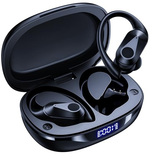 90H Wireless Earbuds with Noise Cancelling, Bluetooth Headphones in Black