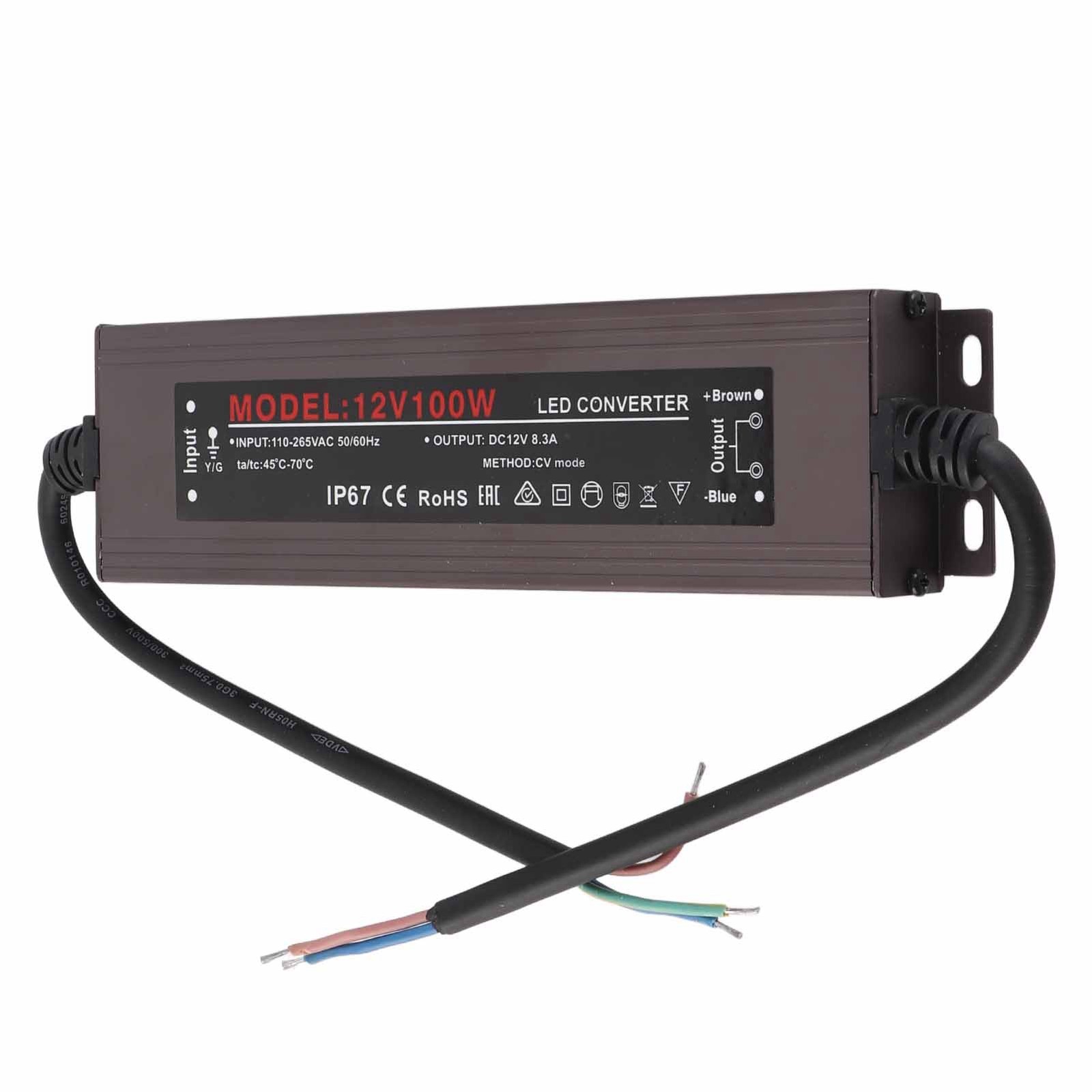 100W Ultra Thin Water Resistant Power Supply Transformer For Outdoor Use For