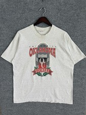 Vintage University Of Oklahoma Sooners T Shirt NCAA College 90s Size XL Gray