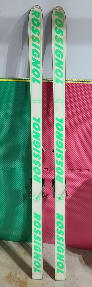 175cm Vintage Rossignol Straight Skis Equipe STS Carbon w/ Poles