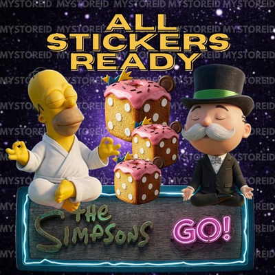 #ad MONO POLY GO Sticker All 1 6 Star Stickers Available 🔥⚡️The Simpsons Album⚡️ $0.99