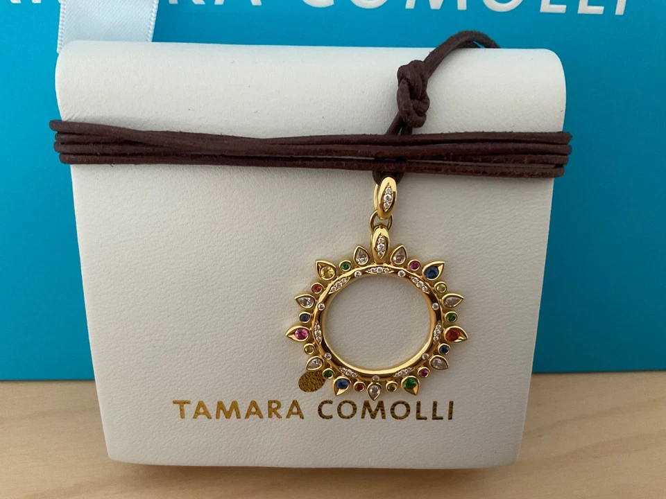Tamara Comolli Gypsy Large Sun Anhänger in Candy, 18K Gelbgold, Full Set, neu - Bild 4 von 4