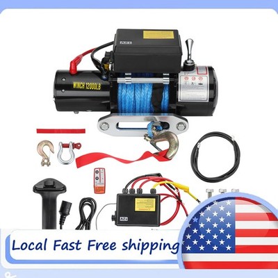 Electric Winch for 1962-1967 UNIVERSAL 2.2L Synthetic Cable Synthetic Rope 85FT