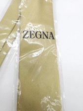 Ermenegildo Zegna Solid Yellow Silk Tie Made in Ita NEW MK025031