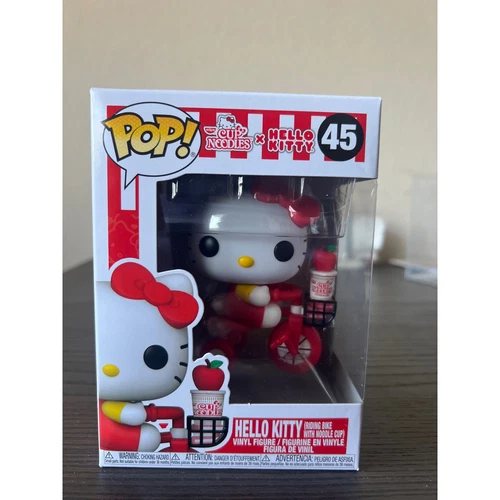 VAULTED Hello Kitty (Riding Bike with Noodle Cup) Funko Pop #45 Sanrio Bicycle