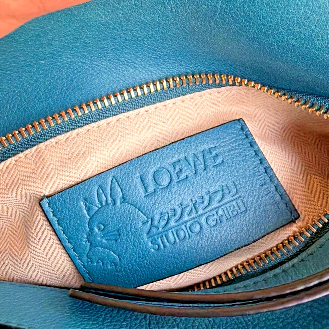 LOEWE Spirited Away Boh Mouse Small Puzzle Bag Lagoon Blue Studio Ghibli X