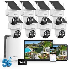 4MP Solar Wireless Security Camera System Outdoor Color Night Vision 2 Way Audio