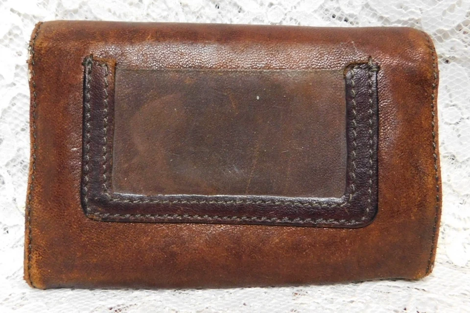 Cartera con solapa Lucky Brand de cuero italiano marrón vintage Foto 2 de 4