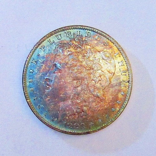 1883 O MORGAN DOLLAR CHOICE BU CONDITION HEAVY TONING #400300