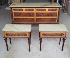 Comò Cassettiera Più Coppia Di Comodini Vintage Anni 60 (LEGGI DESCRIZIONE)