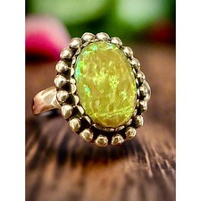 Australian Triplet Oval Opal Southwestern Ring Size 7