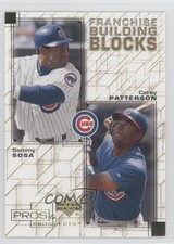 2001 Pros & Prospects Franchise Building Blocks Sammy Sosa Corey Patterson 0o9