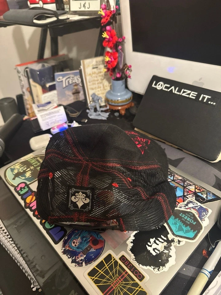 SnapBack Affliction Live Fast, negro Foto 2 de 4