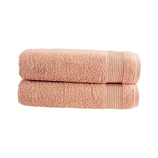 Turkish Cotton Towels (Pack of 2) Bath Towels Super 2-Pack Bath Towel Peach