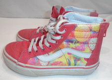 Vans Old Skool Youth Girls Size 12.5 High Top Tie Front Zip Back Sneaker