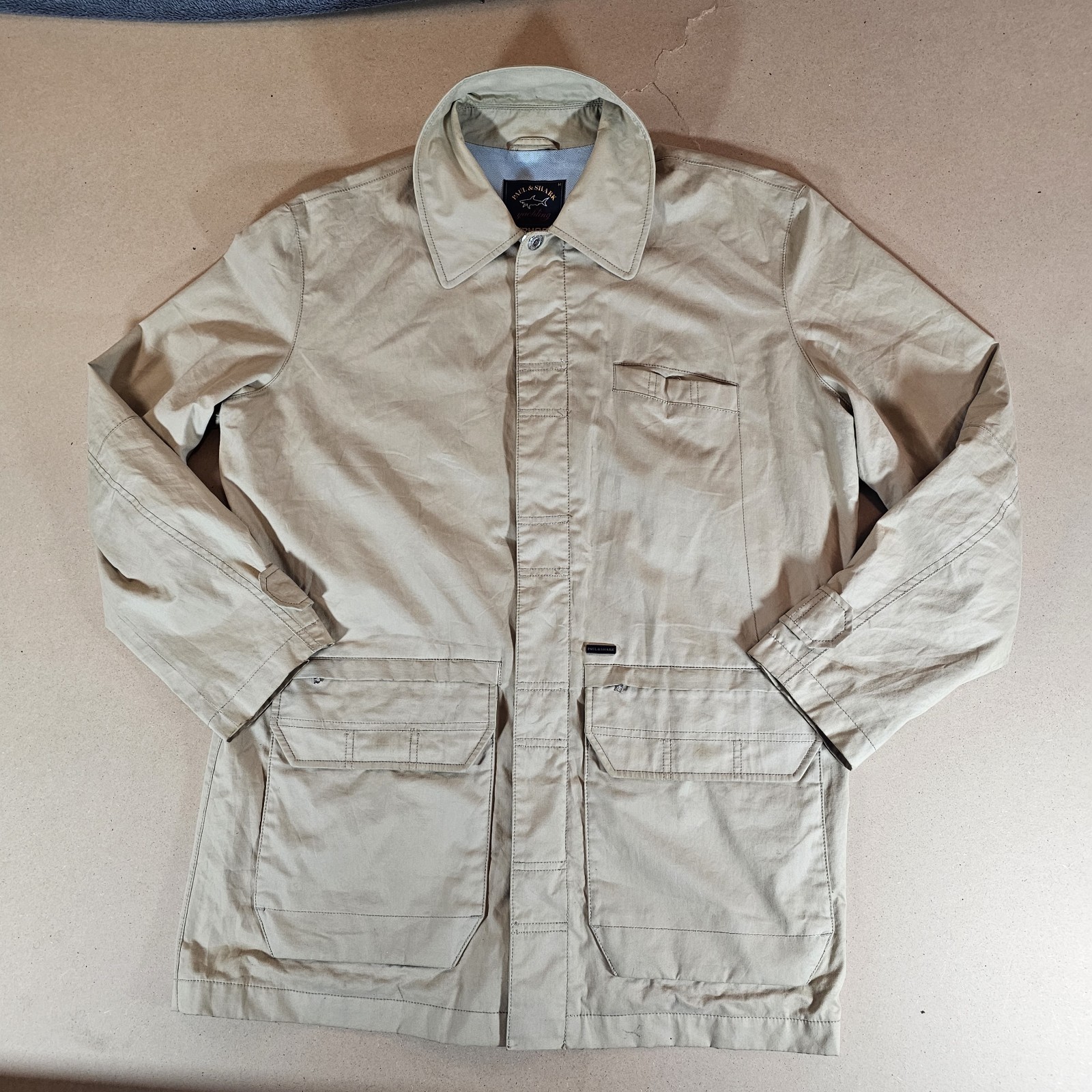 Paul & Shark Typhoon 20000 Giacca Uomo Beige Tg M Antivento Idrorepellente