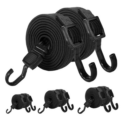 8 Pack Adjustable Bungee Cords with Hooks, Heavy Duty Outdoor Bungee Straps S...