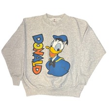 Rare Adult Vintage Disney Donald Duck Made In USA Sweatshirt Size XL
