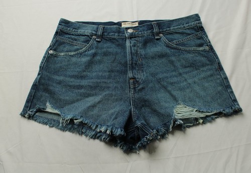 We The Free By Free People Womens Now Or Never Denim Shorts JL3 Blue Size 32 NWT