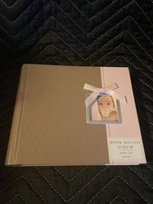 Hallmark Baby Days  Girl 1-Up  Photo Album   Pink  Brown w/ Bow, Holds 100, NIB