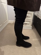 River Island Over The Knee Black Boots Size 7