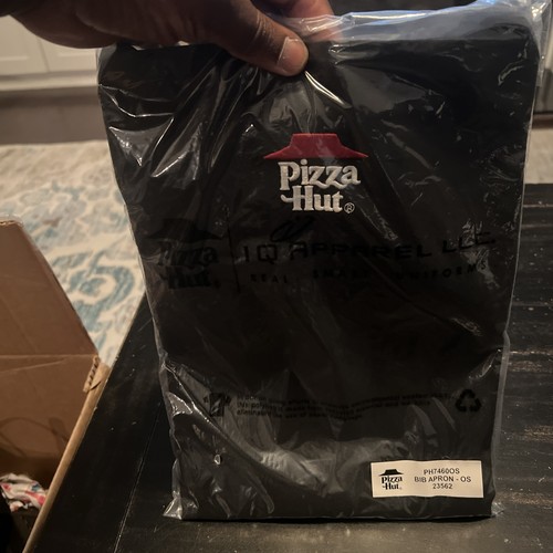 Brand New Pizza Hut Employee Uniform Apron Logo Black