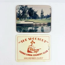 2 Vintage Yorba Linda Country Club Golf Bag Tags Orange County California Course
