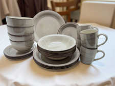 Kombiservice Bell Tempo (20-tlg), 4 Personen, Keramik, mit Spiraldekor