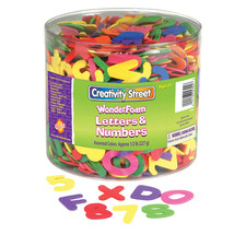 CK-4304 Wonder Foam Letters and Numbers, 6" Height, 6.9" Wide, 6.9" Length, 1/2