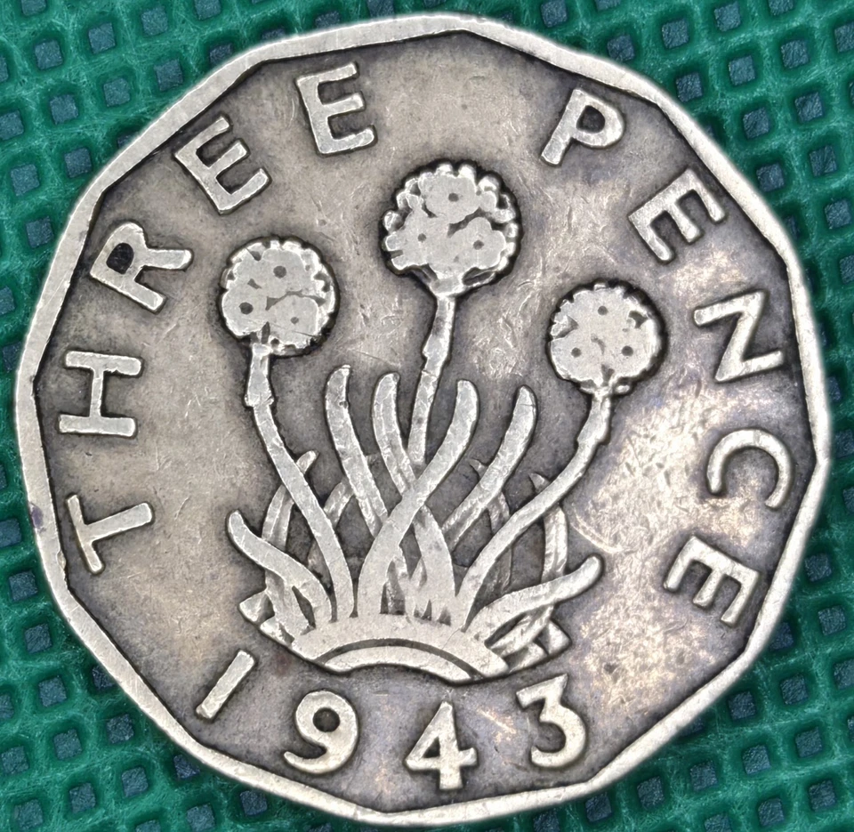 1943 3 pence coin - Image 2 of 4
