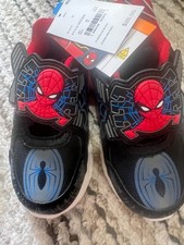 Toddler Boy Marvel Spider Man Sneakers Size 9T Black, Red and Blue