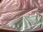 Woman’s SKORTS - SKIRT - SIZE small 6 - Poly Spandex Pink & White Stripes — photo 2